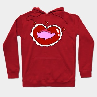 Valentine Heart Stegosaurus Hoodie